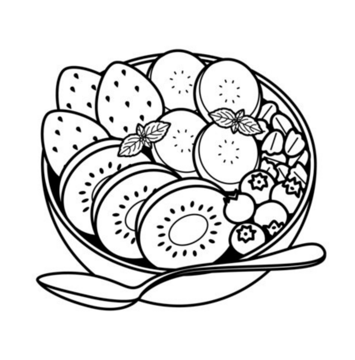 Food & Things Coloring Book: Bold & Easy