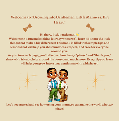 Little Gents To Gentlemen: "Little Manners, Big Heart"