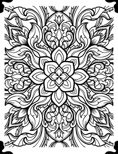 Flower Maze Coloring Book: Adult