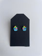 Rainbow Cupcake Studs