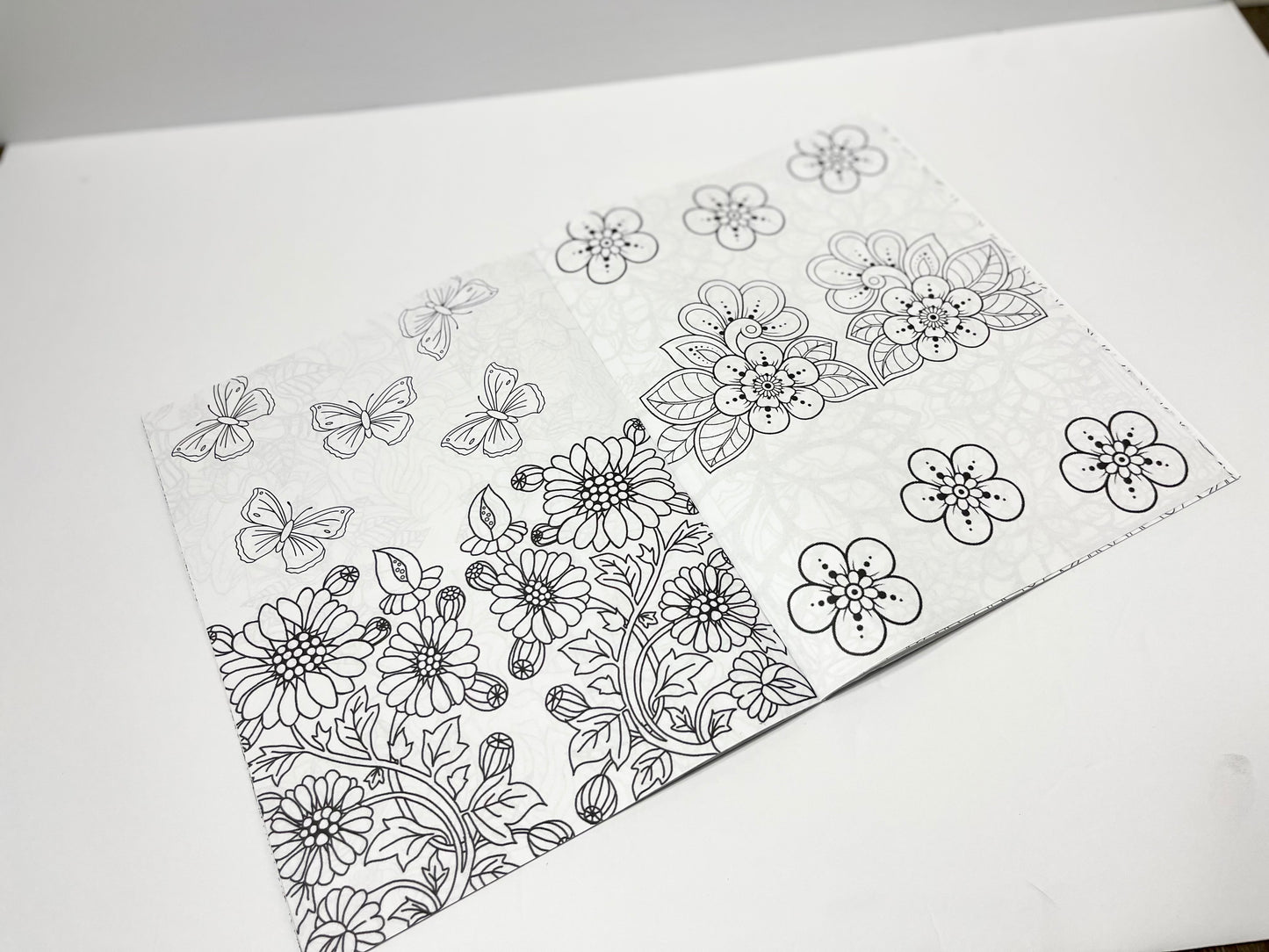 Flower Maze Coloring Book: Adult